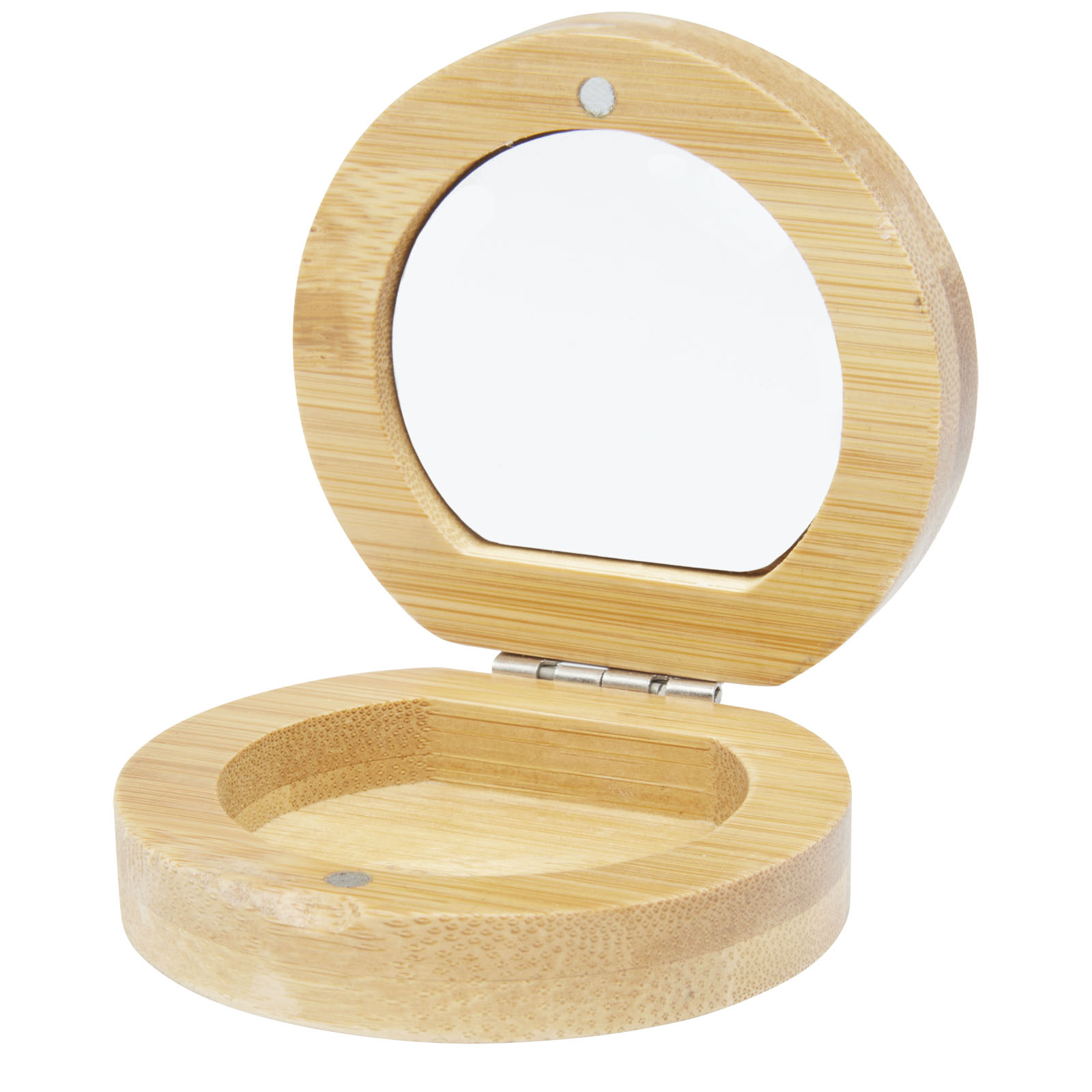 Specchio da viaggio compatto in bambù con scomparto per accessori - Buguggiate